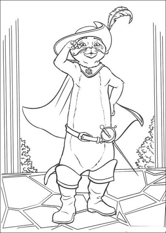 Puss In Boots Coloring Page